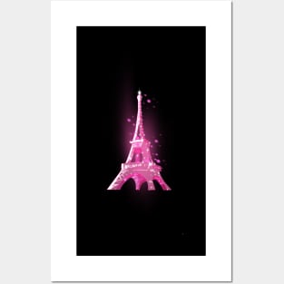 Eiffel Tower Pink October Posters and Art